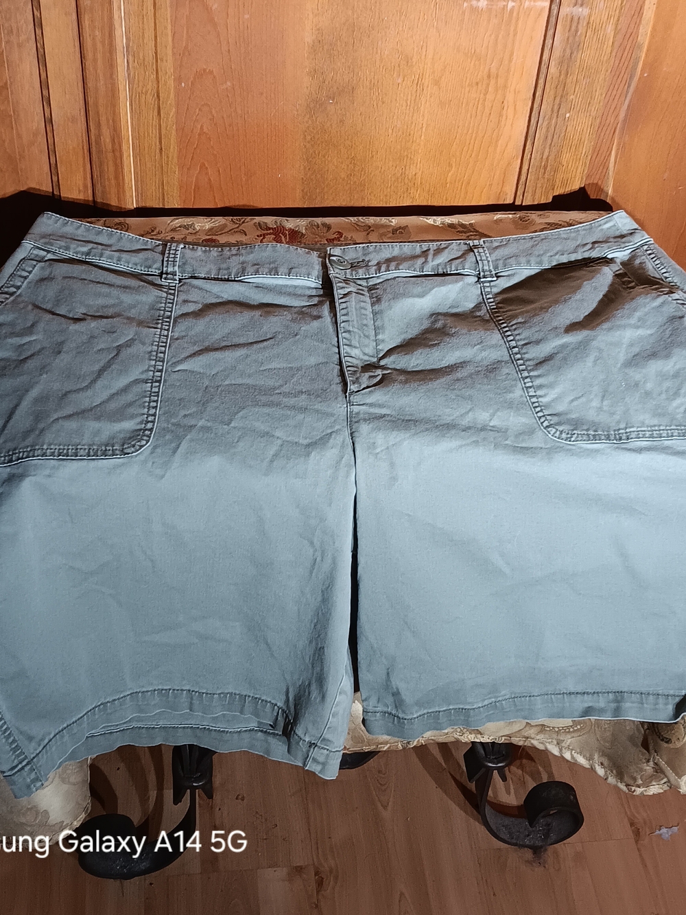 Lane Bryant Light Sage Green Utility Bermuda Shorts